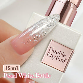 Double Rhythm Glitter Gel Polish 15ml with base and top coat