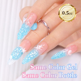 Double Rhythm Glitter Gel Polish Candy Blue packaging display