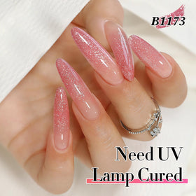 Double Rhythm Glitter Gel Polish Light Pink in packaging