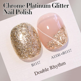 Double Rhythm Glitter Gel Polish with UV lamp