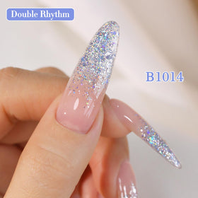 Double Rhythm Glitter Gel Polish with UV lamp