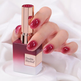 Double Rhythm Jelly Gel Polish 15ml Brown Purple front view