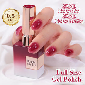 Double Rhythm Jelly Gel Polish 15ml Brown Purple in lifestyle setting