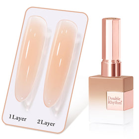 Double Rhythm Jelly Gel Polish 15ML front view in Pale Apricot