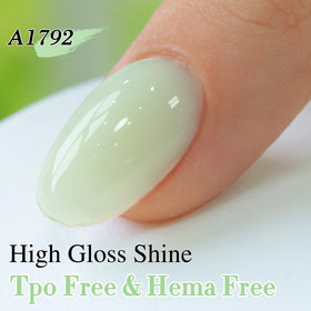 Double Rhythm Jelly Gel Polish 15ml Milky Green bottle with cap