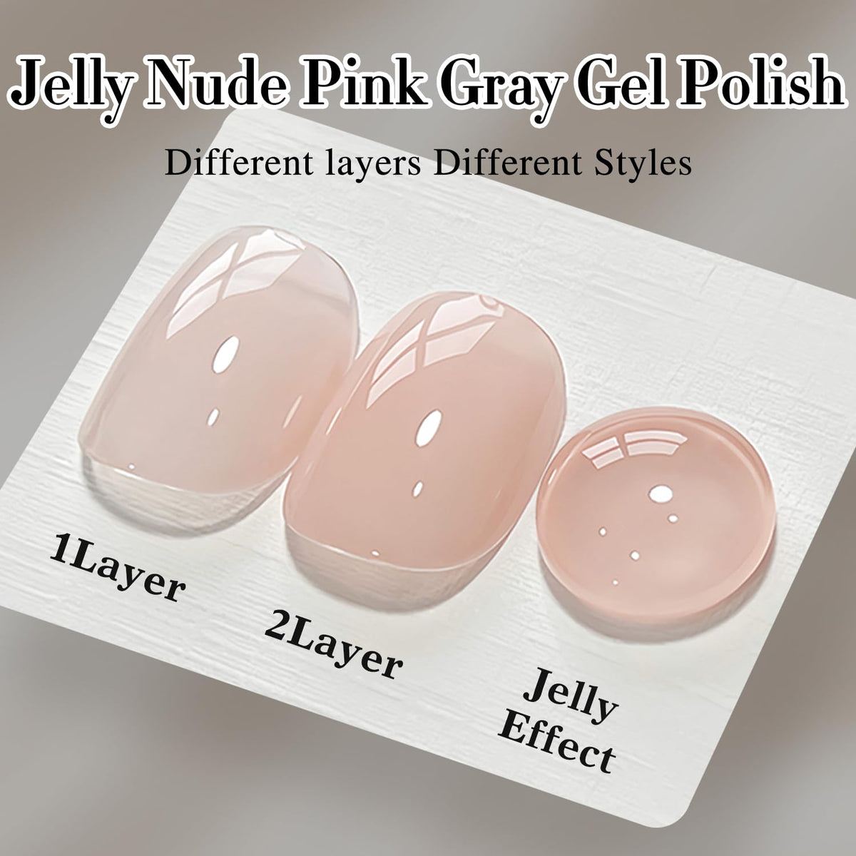 Double Rhythm Jelly Gel Polish 15ml Milky Pink texture close-up