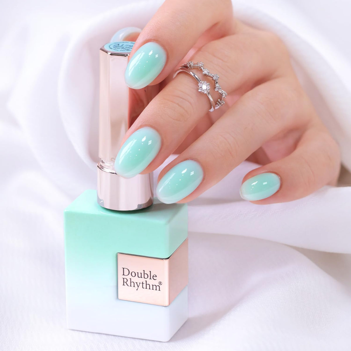 Double Rhythm Jelly Gel Polish 15ml Milky Teal-A1791 front view