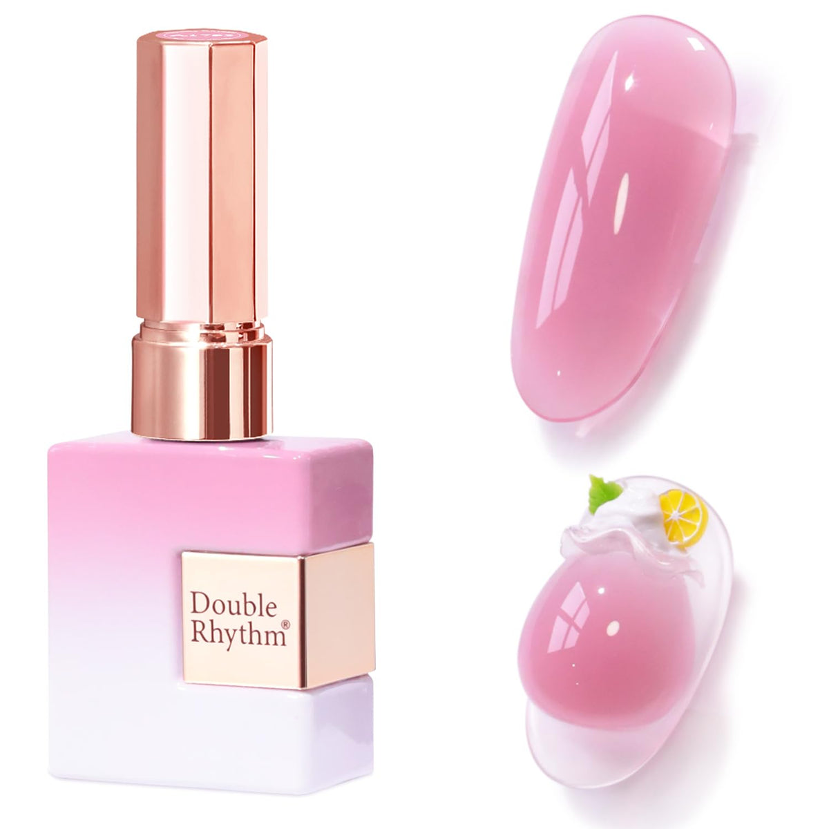 Double Rhythm Jelly Gel Polish 15ml Pale Purple front view