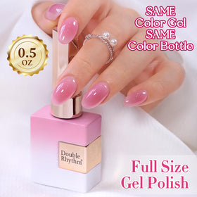 Double Rhythm Jelly Gel Polish 15ml Pale Purple in a nail art setup