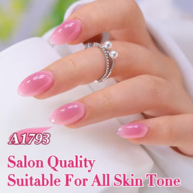 Double Rhythm Jelly Gel Polish 15ml Pale Purple with UV lamp