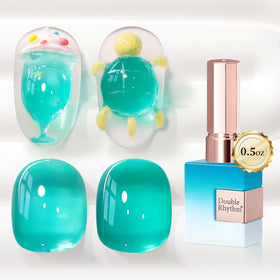 Double Rhythm Jelly Gel Polish 15ml Teal-A1636 front view