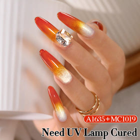 Double Rhythm Jelly Gel Polish 15ml with nail art design