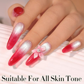 Double Rhythm Jelly Gel Polish application process with UV lamp