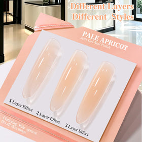 Double Rhythm Jelly Gel Polish application process with UV lamp