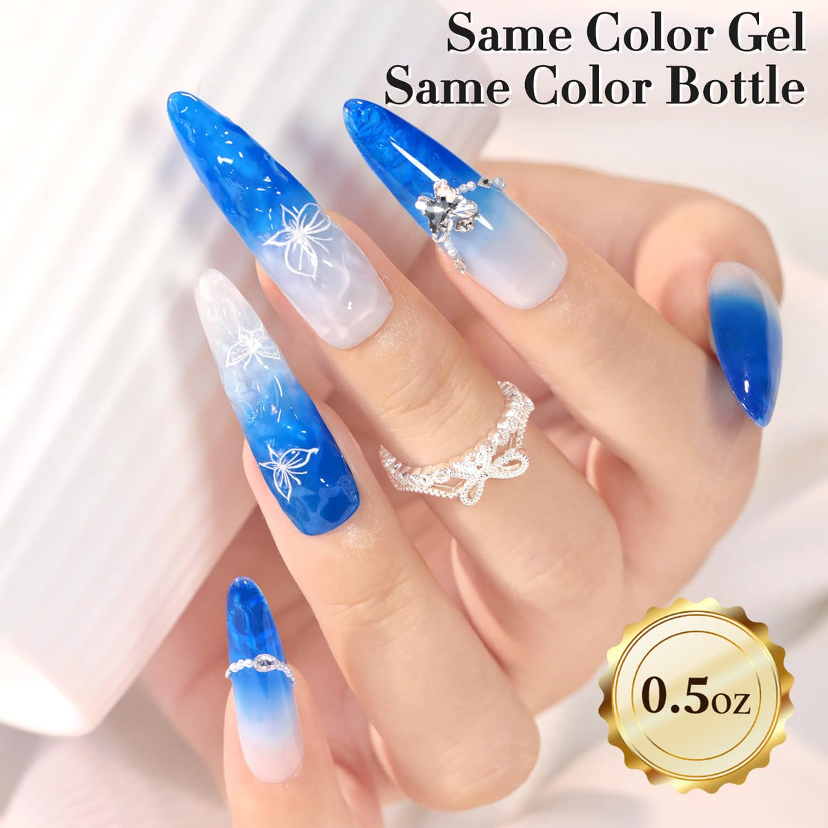 Double Rhythm Jelly Gel Polish application process with UV lamp