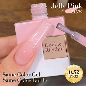 Double Rhythm Jelly Gel Polish applied on nails
