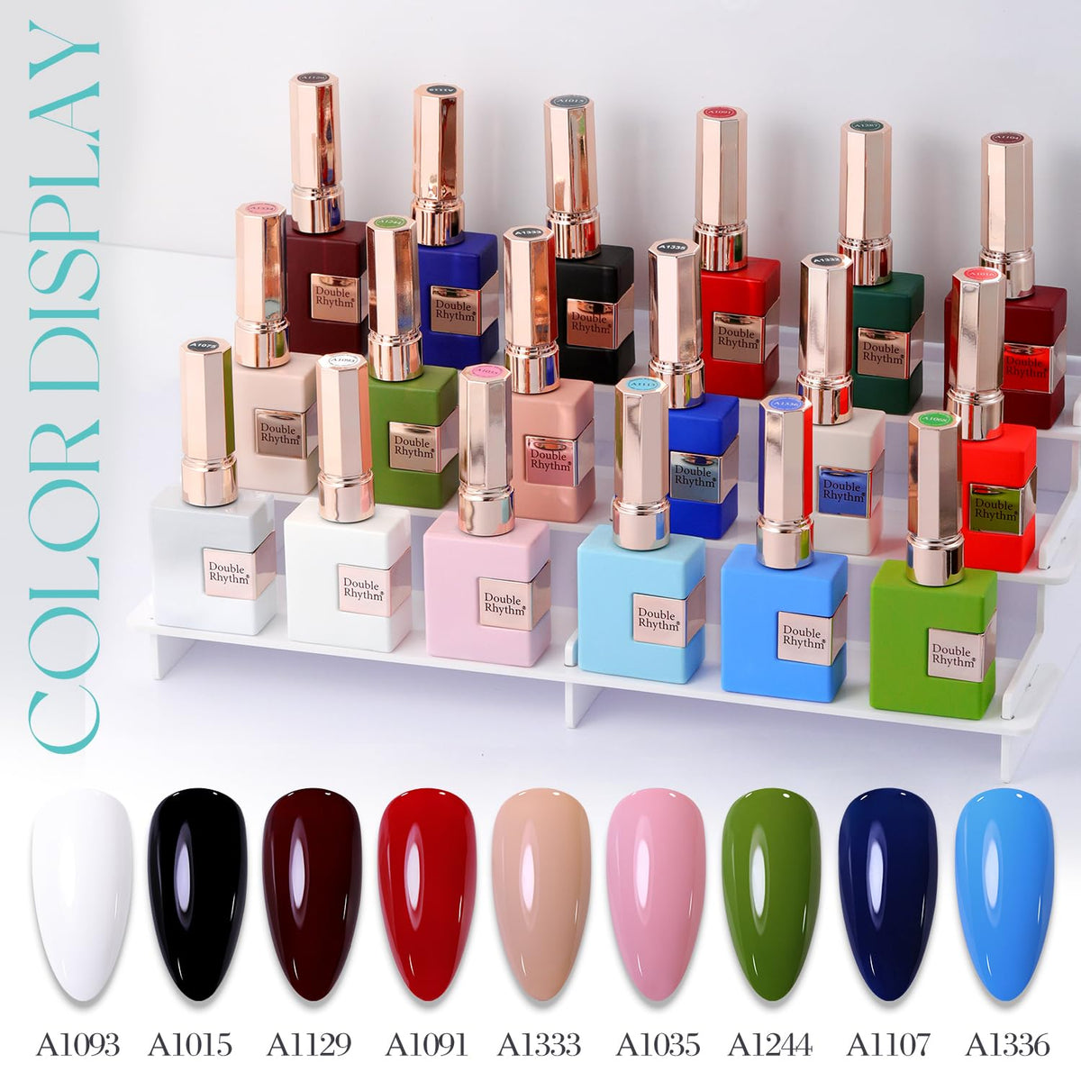 Double Rhythm Jelly Gel Polish colour comparison