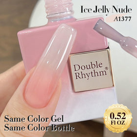Double Rhythm Jelly Gel Polish colour swatch on a nail
