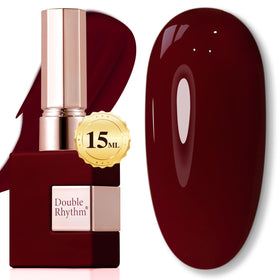 Double Rhythm Jelly Gel Polish Dark Burgundy front view