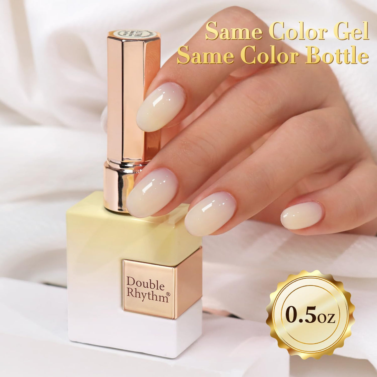 Double Rhythm Jelly Gel Polish in various application stages