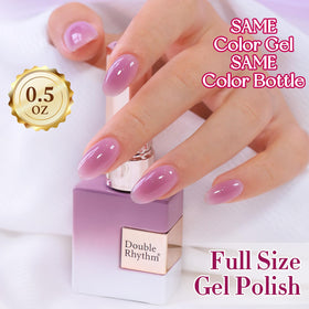 Double Rhythm Jelly Gel Polish Light Purple on nail art display