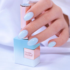 Double Rhythm Jelly Gel Polish Milky Blue front view