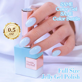 Double Rhythm Jelly Gel Polish Milky Blue packaging