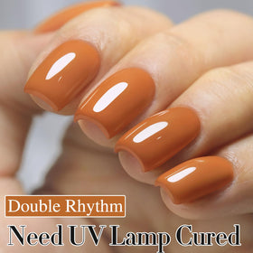 Double Rhythm Jelly Milky Gel Polish 15ml application on nails