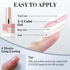 Double Rhythm Jelly Nail Polish 15ml alongside nail art tools