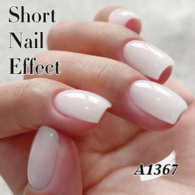 Double Rhythm Jelly Nail Polish 15ml Milky White applied on nails