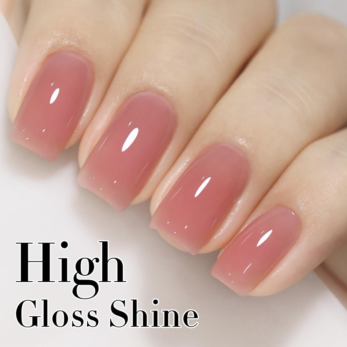 Double Rhythm Jelly Nail Polish 15ml on nails with glossy finish