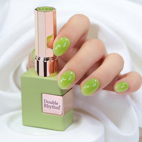 Double Rhythm Jelly Nail Polish 15ML sheer green front view