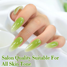 Double Rhythm Jelly Nail Polish 15ML sheer green packaging