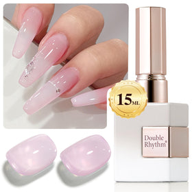 Double Rhythm Jelly Nail Polish 15ml sheer pink purple front view