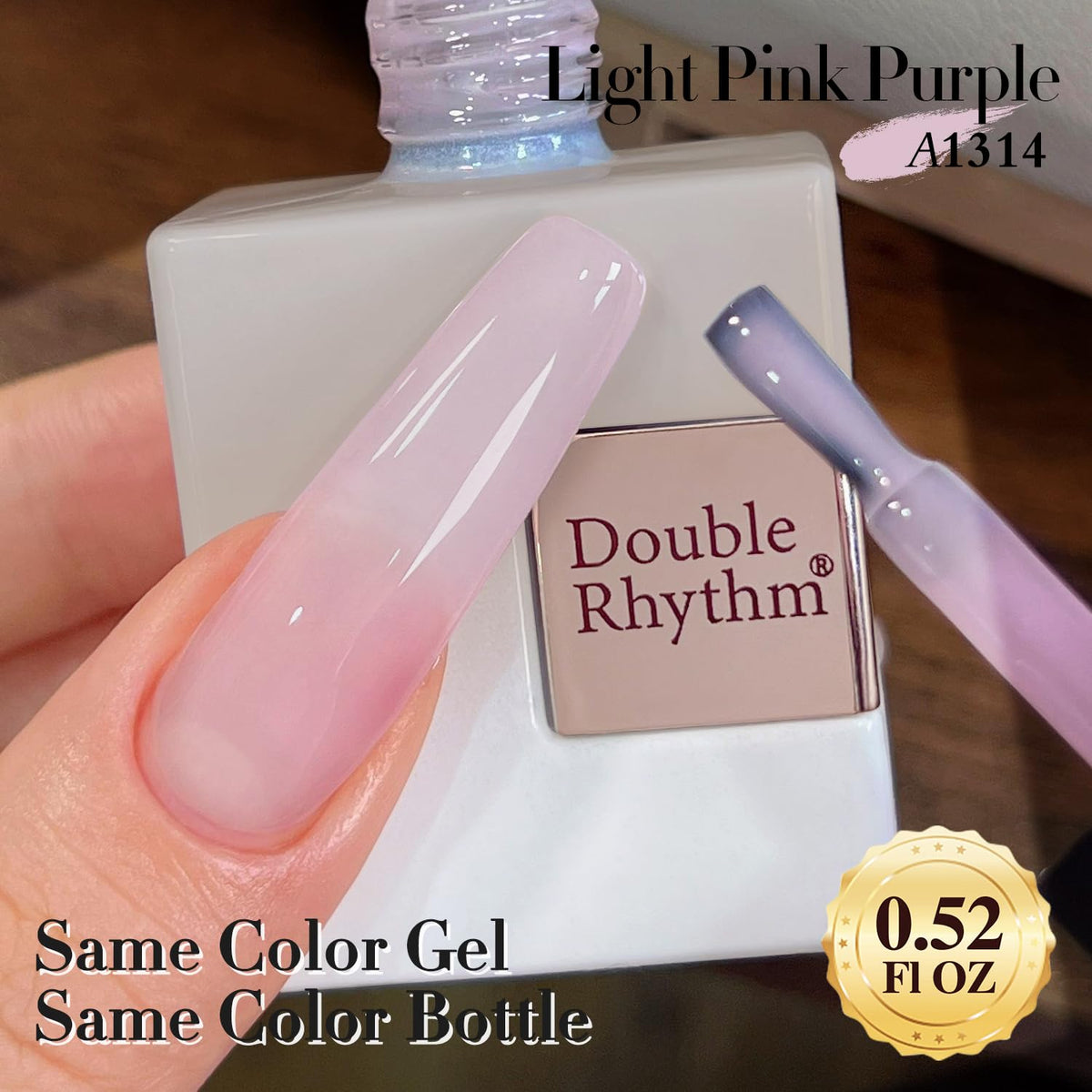 Double Rhythm Jelly Nail Polish applied on nails showing glossy finish