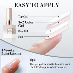 Double Rhythm Jelly Nail Polish bottle in lifestyle setting