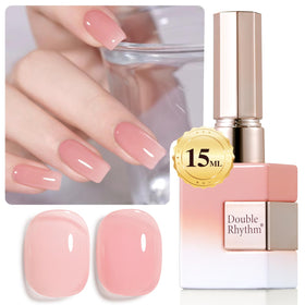Double Rhythm Jelly Rose Pink Gel Polish 15ml front view