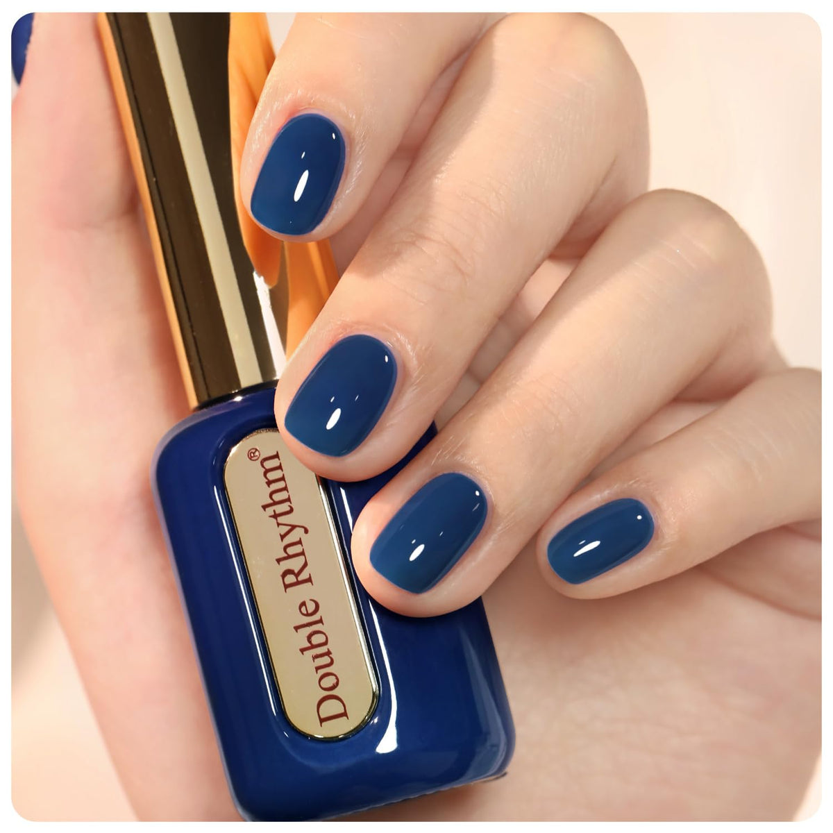 Double Rhythm Navy Blue Gel Polish 15ml front view