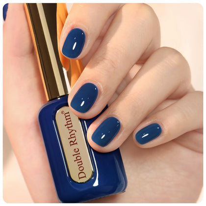 Double Rhythm Navy Blue Gel Polish 15ml front view