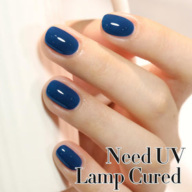 Double Rhythm Navy Blue Gel Polish 15ml in lifestyle setting