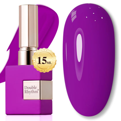 Double Rhythm Neon Purple Gel Polish 15ML front view