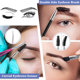 Double-sided eyebrow brush from TsMADDTs Eyebrow Tweezer Set