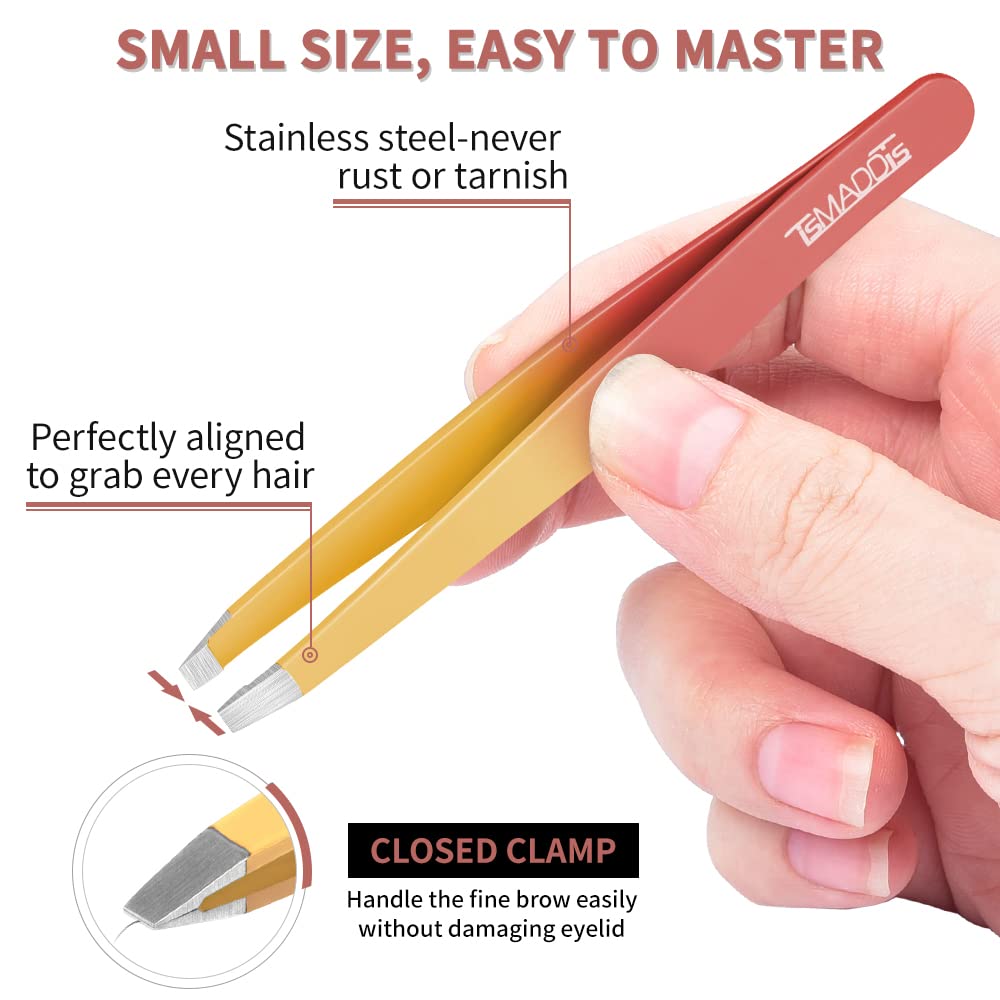 Double-sided eyebrow brush from TsMADDTs tweezers set