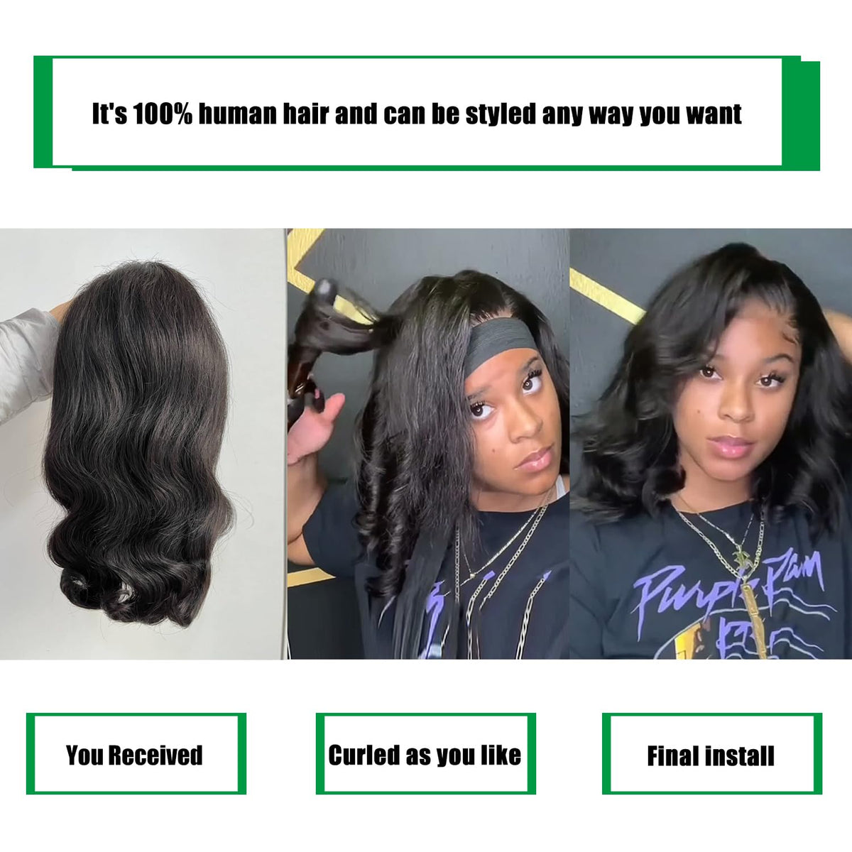 Douyin 16 Inch Body Wave Wig styled for a casual look