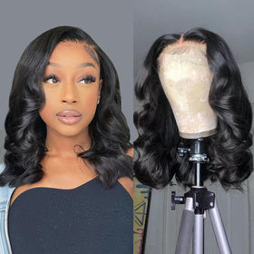 Douyin Bob Wig Human Hair with adjustable straps and combs