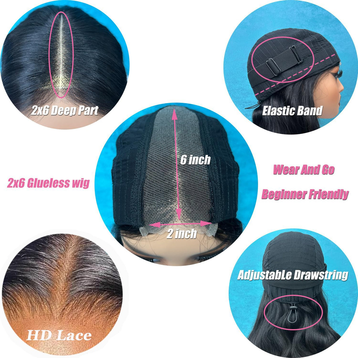 Douyin Glueless Bob Wig back view highlighting thickness