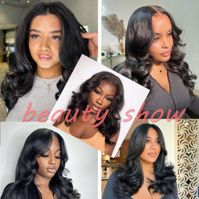 Douyin Glueless Bob Wig showing adjustable straps and combs