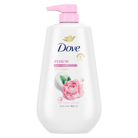 Dove 24hr Lotion Body Wash Renew Peony & Rose Oil front view