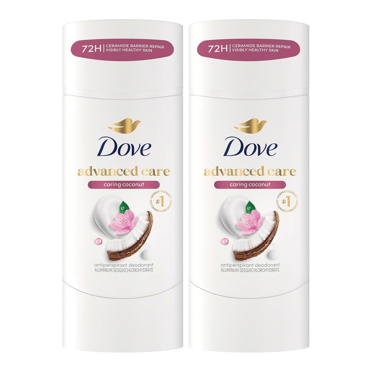 Dove Advanced Care Antiperspirant Deodorant Caring Coconut front view