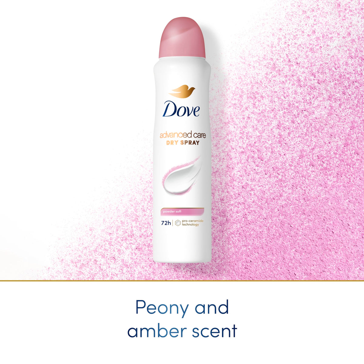 Dove Advanced Care Antiperspirant Deodorant Spray close-up of can